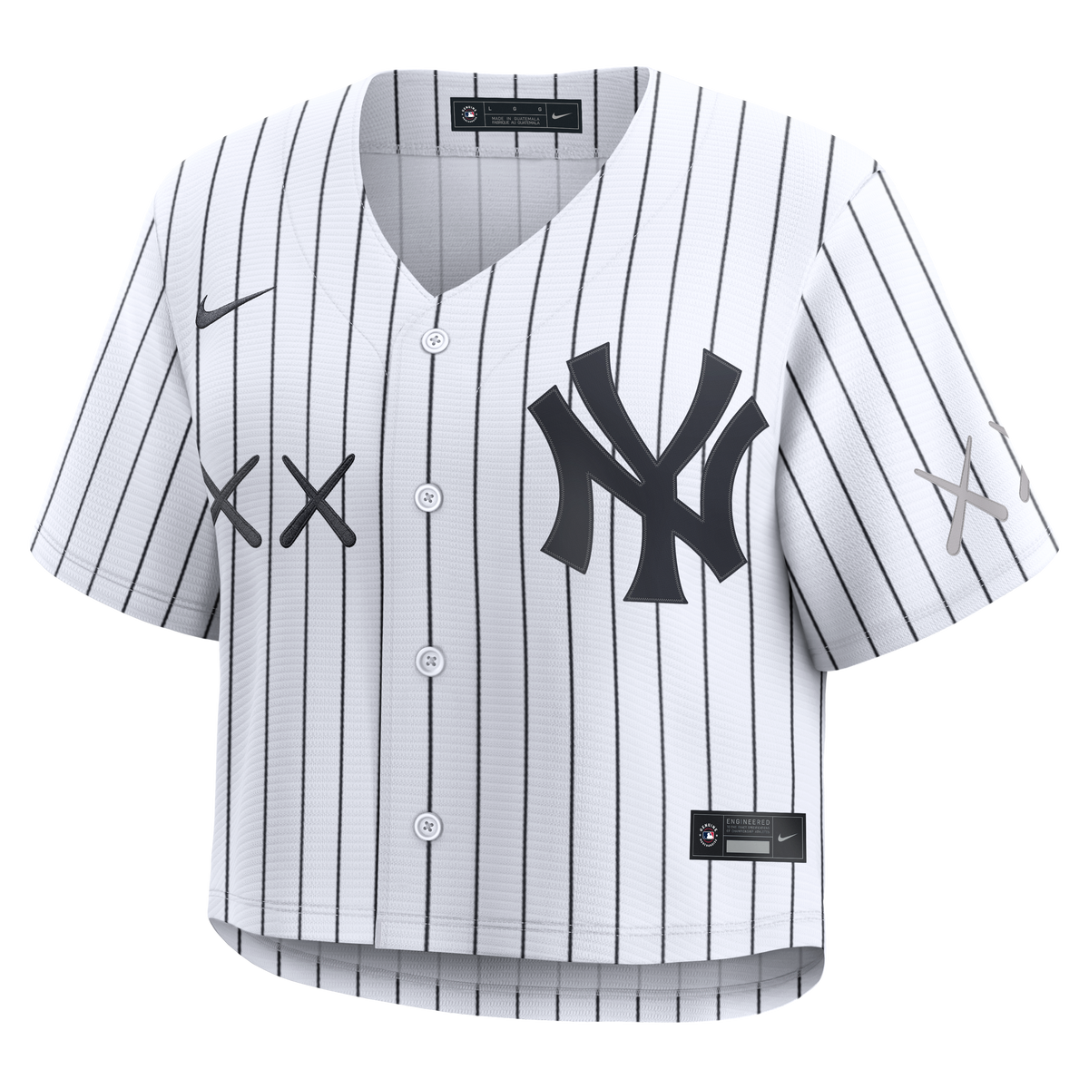 Women's New York Yankees Nike x KAWS White Cropped Replica Jersey - 3