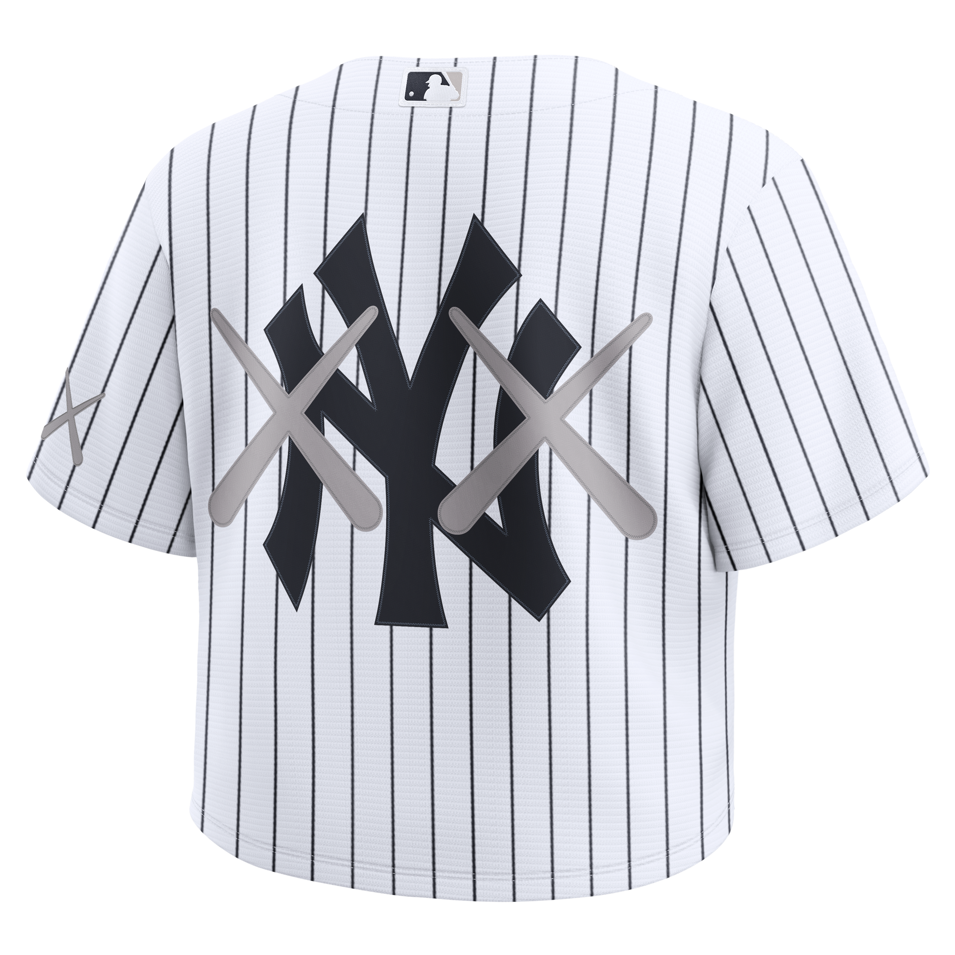 Women's New York Yankees Nike x KAWS White Cropped Replica Jersey - 4