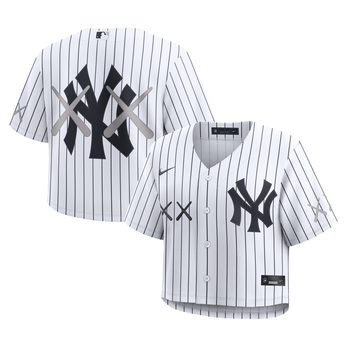 Women's New York Yankees Nike x KAWS White Cropped Replica Jersey