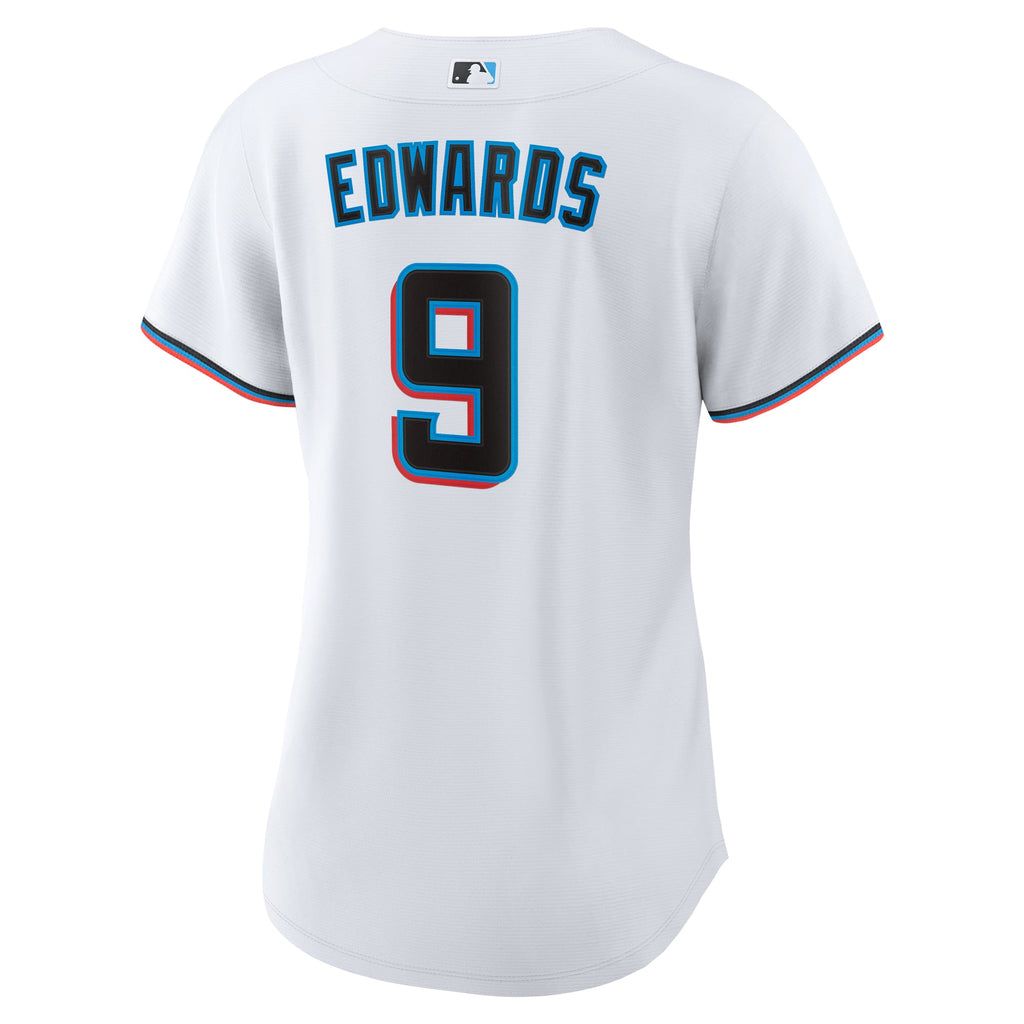 Women's Miami Marlins Xavier Edwards Nike White Home Replica Jersey - 4