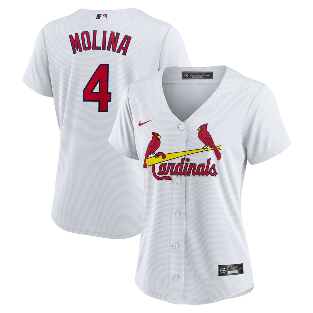 Women's St. Louis Cardinals Yadier Molina Nike White Home Replica Jersey
