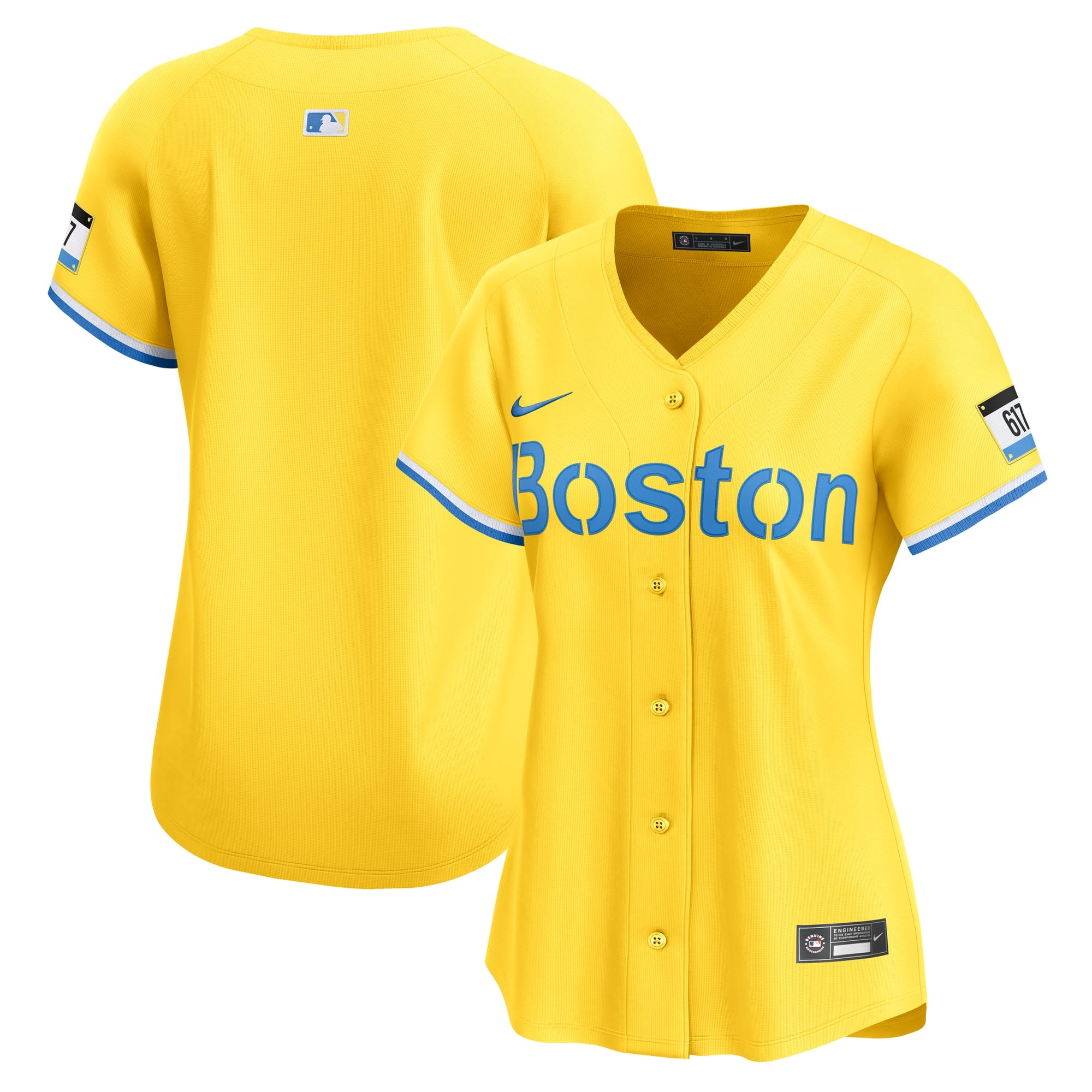 Women's Boston Red Sox Nike Yellow City Connect Limited Jersey - 2
