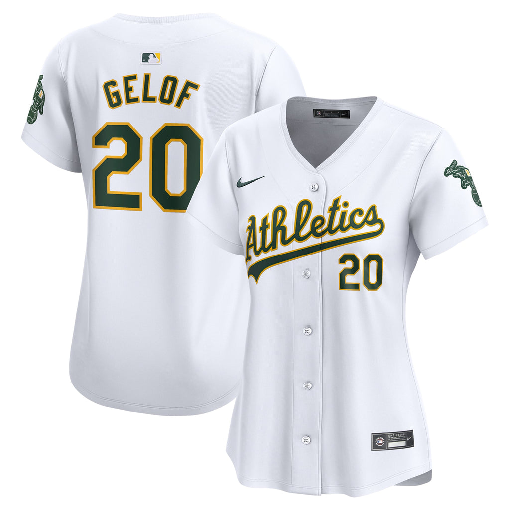 Women's Athletics Zack Gelof Nike White Home Limited Player Jersey - 2