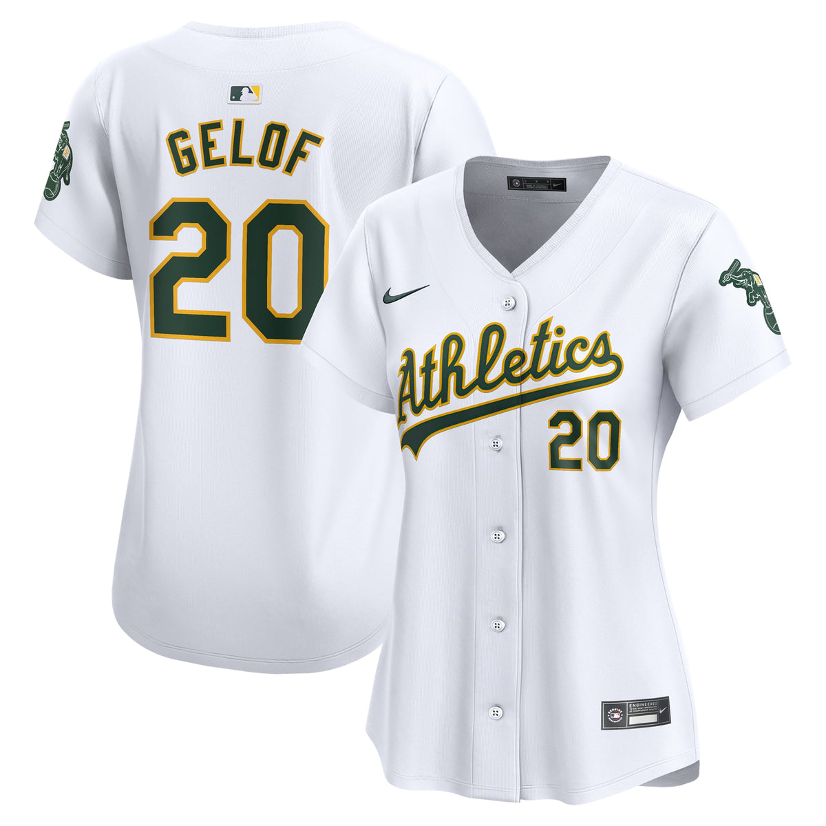 Women's Athletics Zack Gelof Nike White Home Limited Player Jersey