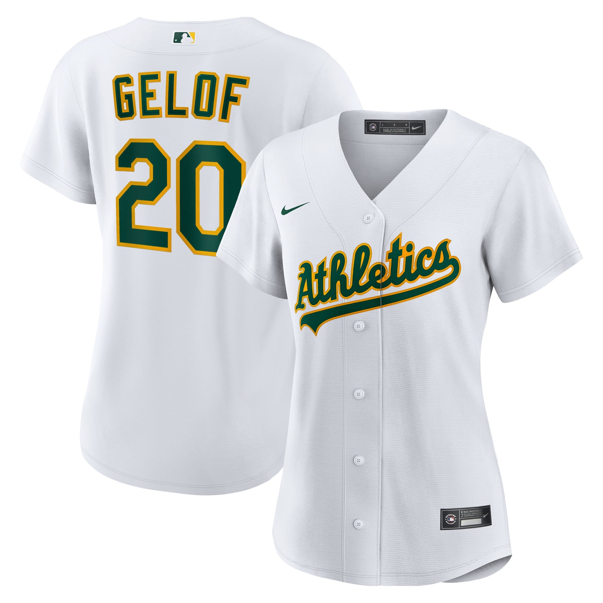 Women's Athletics Zack Gelof Nike White Home Replica Player Jersey