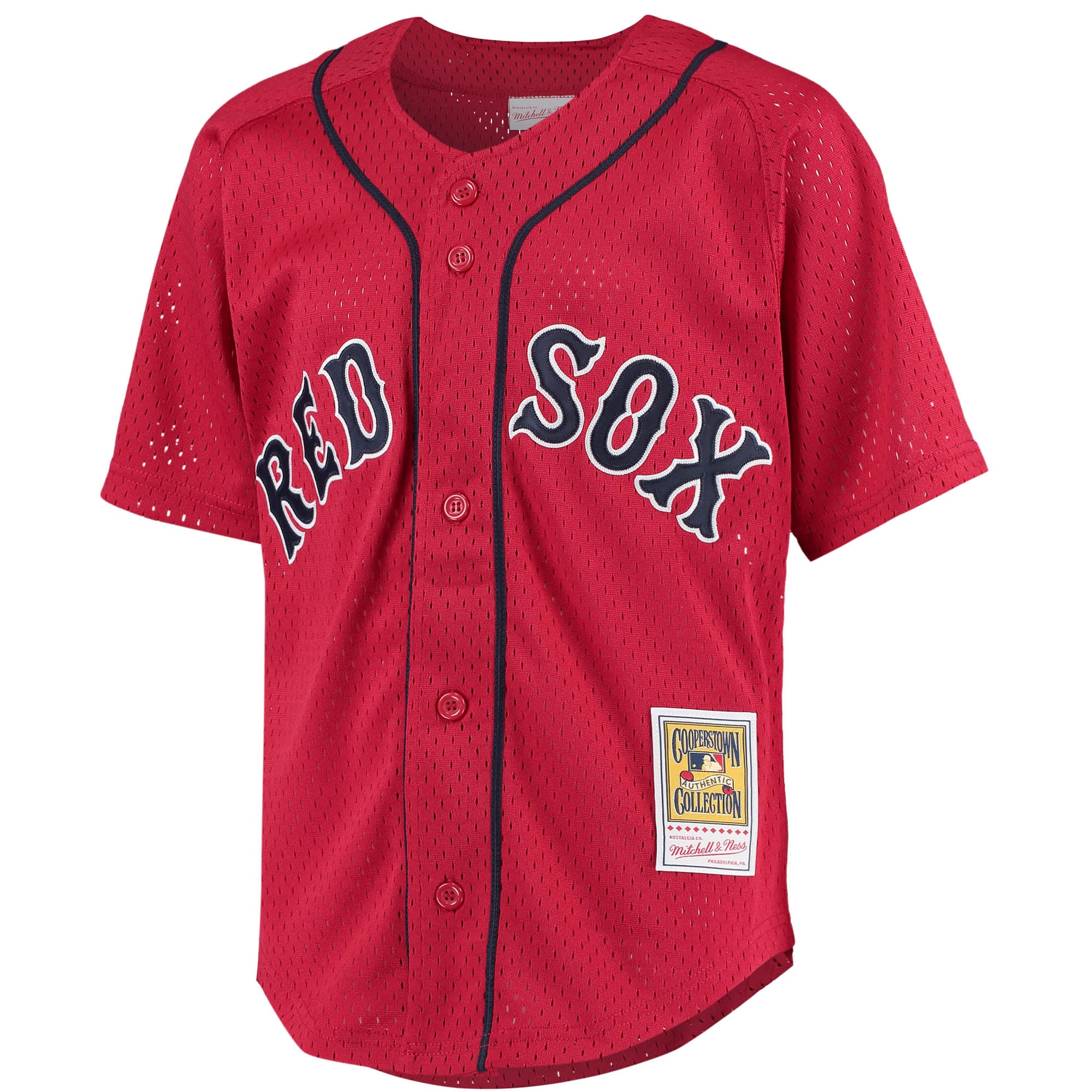 Youth Boston Red Sox David Ortiz Mitchell & Ness Red Cooperstown Collection Batting Practice Jersey - 3