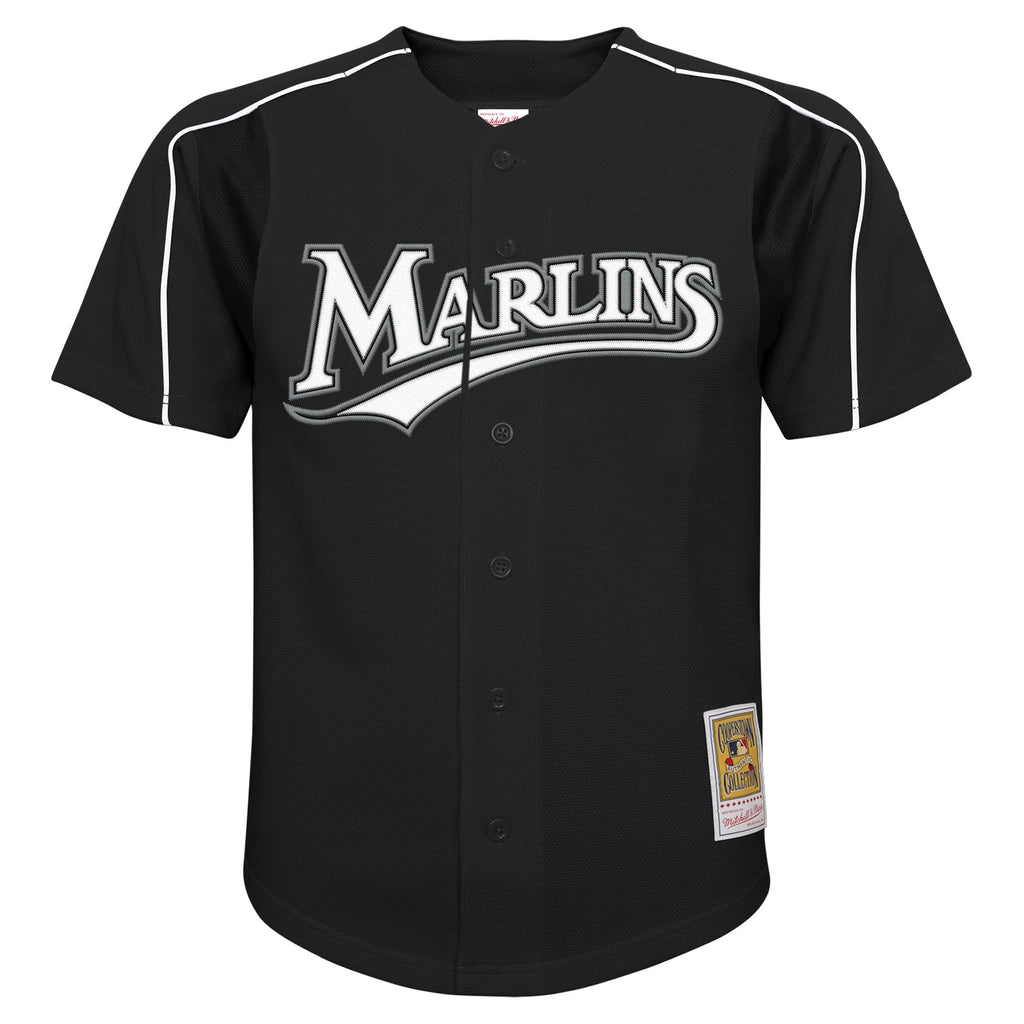 Youth Florida Marlins Miguel Cabrera Mitchell & Ness Black Mesh Batting Practice Replica Jersey - 3
