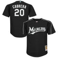 Youth Florida Marlins Miguel Cabrera Mitchell & Ness Black Mesh Batting Practice Replica Jersey