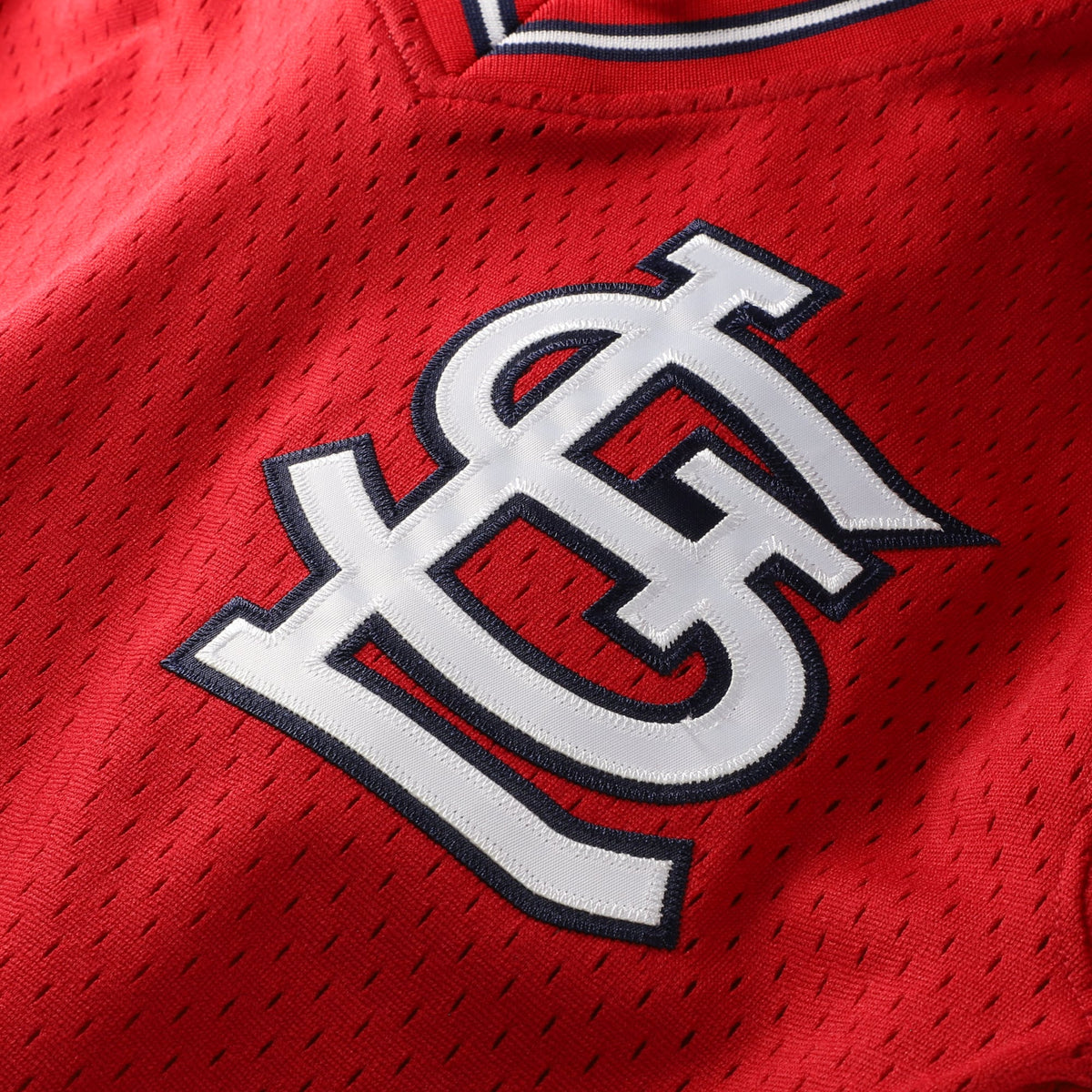 Youth St. Louis Cardinals Ozzie Smith Mitchell & Ness Navy Cooperstown Collection Mesh Batting Practice Jersey - 5