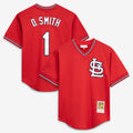 Youth St. Louis Cardinals Ozzie Smith Mitchell & Ness Navy Cooperstown Collection Mesh Batting Practice Jersey