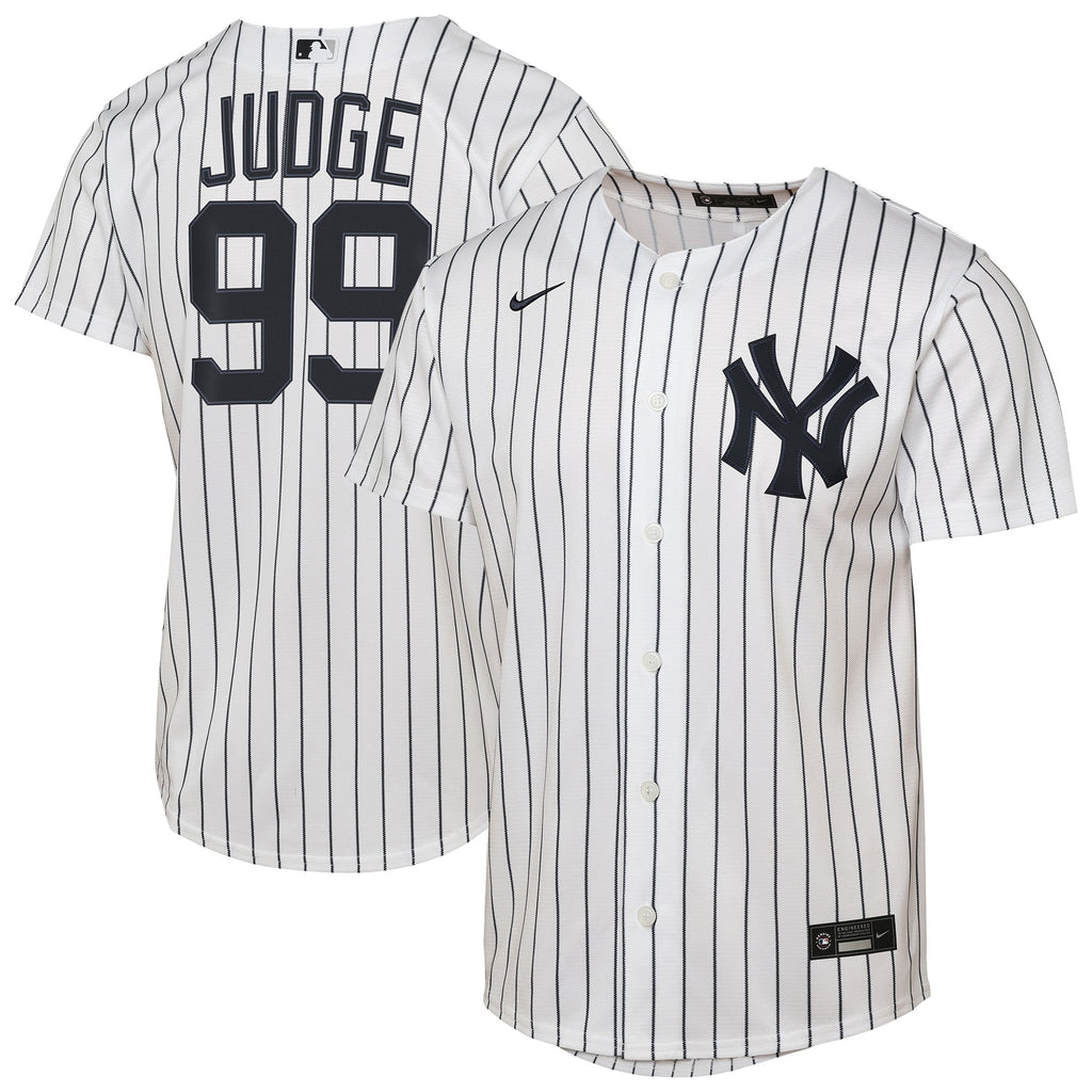 Youth New York Yankees Aaron Judge Nike White Home Replica Player Jersey - 2