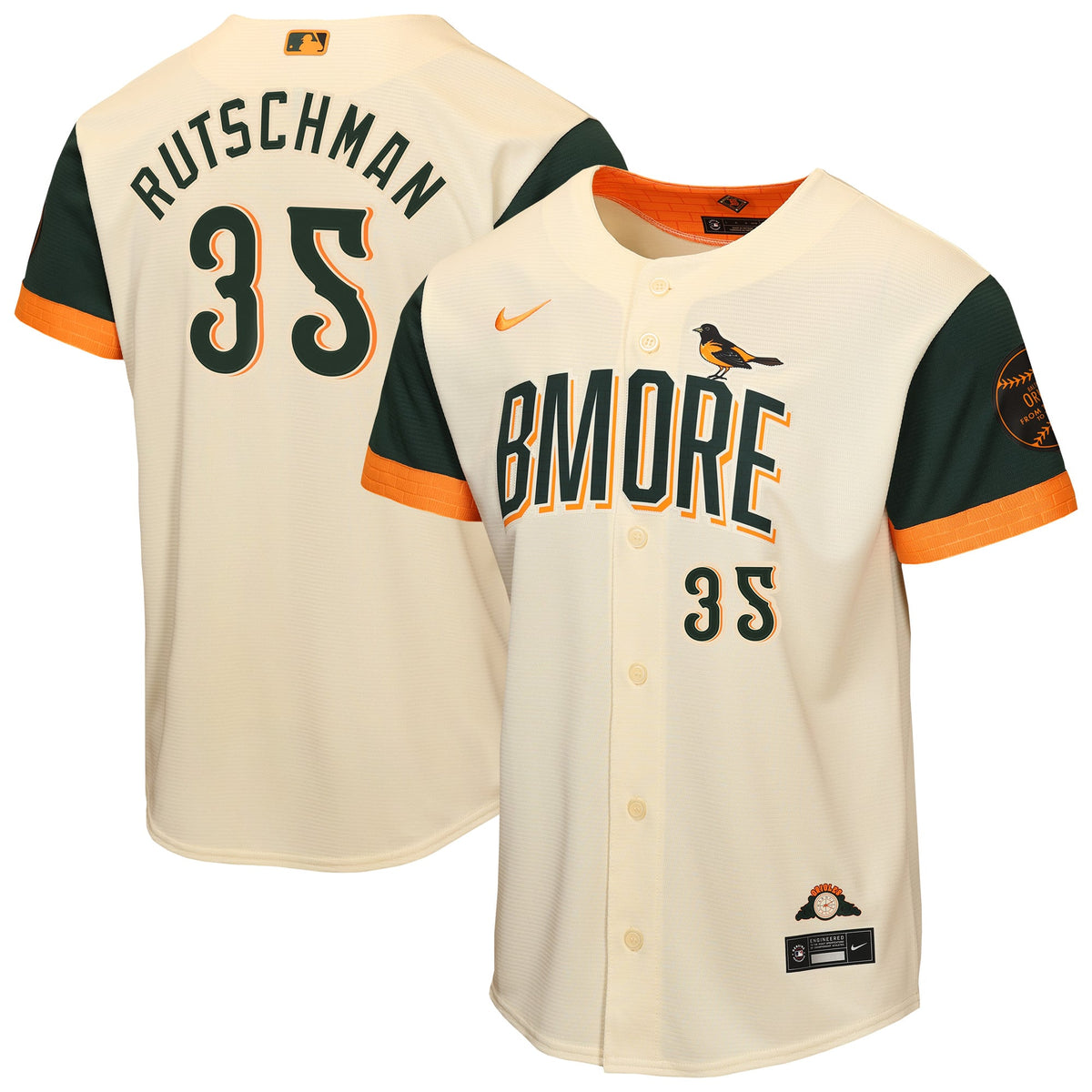Youth Baltimore Orioles Adley Rutschman Nike Cream 2026 City Connect Stadium Jersey - 2