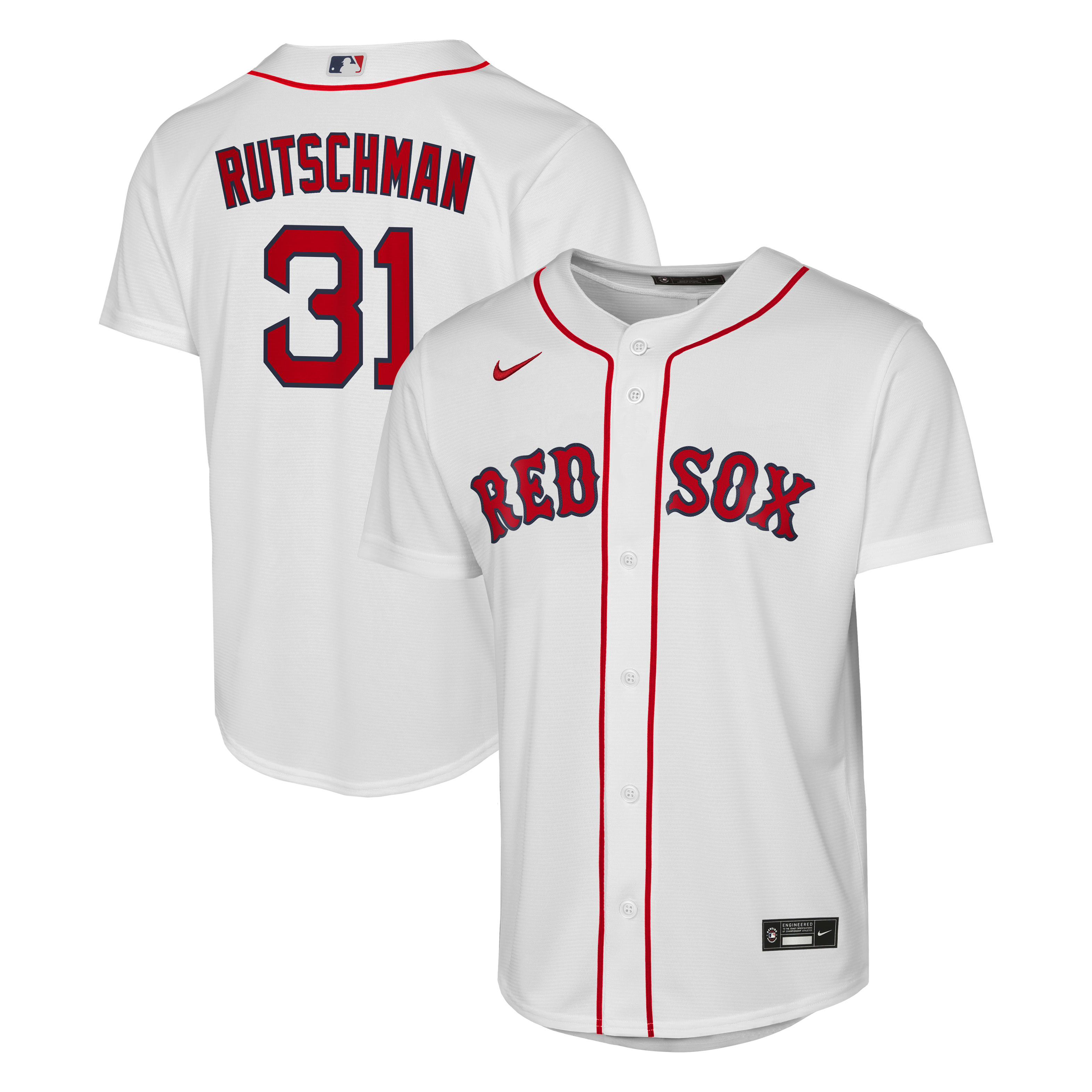 Youth Boston Red Sox Adley Rutschman Nike White Home Replica Jersey - 2