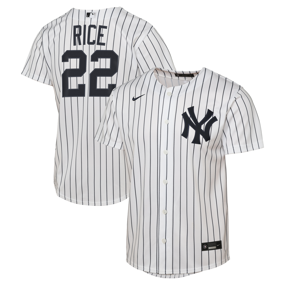 Youth New York Yankees Ben Rice Nike White Home Replica Jersey