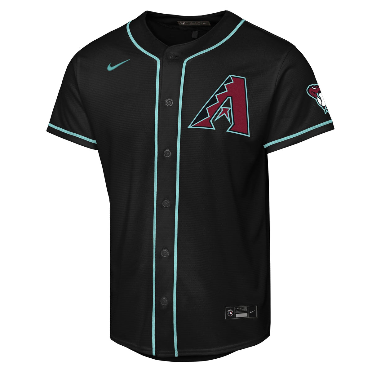Youth Arizona Diamondbacks Nike Black Alternate Stadium Jersey - 3