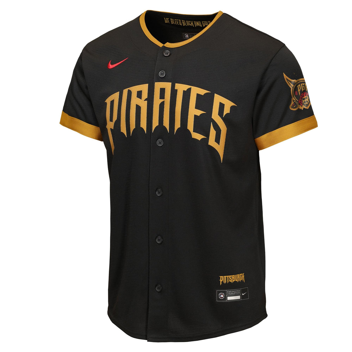 Youth Pittsburgh Pirates Nike Black 2026 City Connect Stadium Jersey - 3