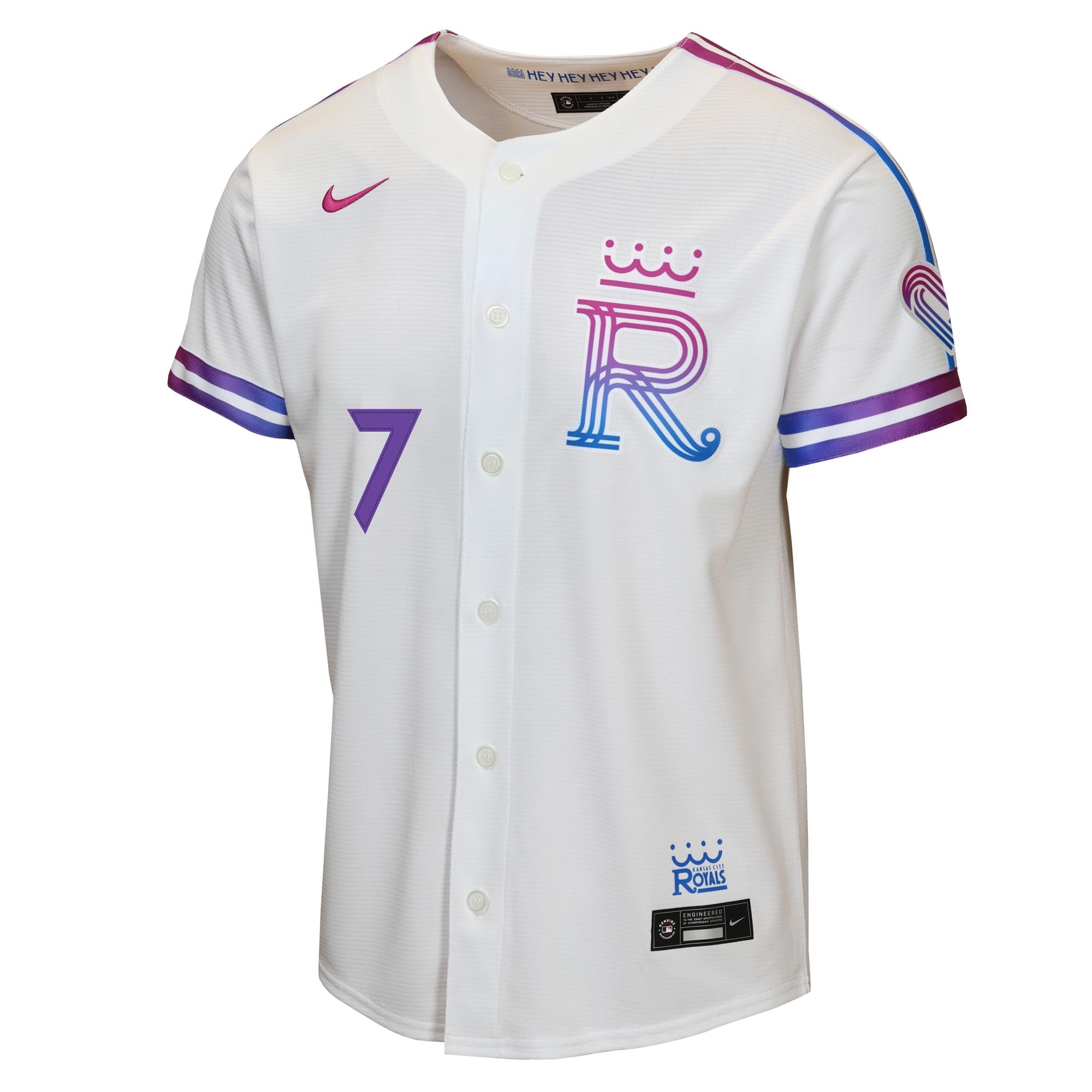 Youth Kansas City Royals Bobby Witt Jr. Nike White 2026 City Connect Stadium Jersey - 3