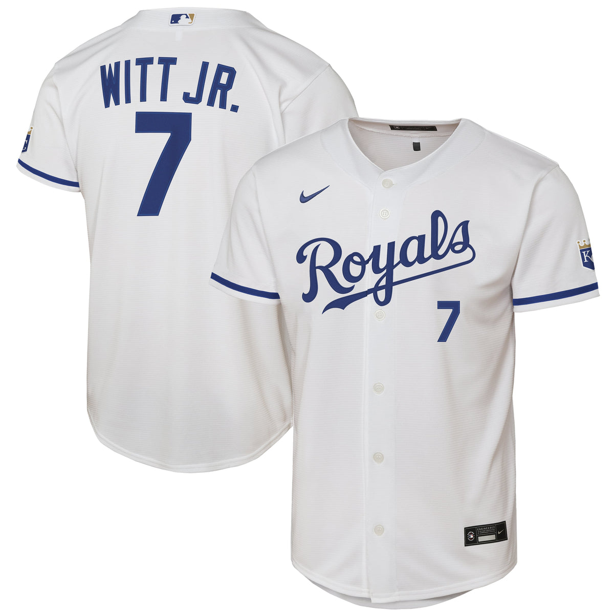 Youth Kansas City Royals Bobby Witt Jr. Nike White Home Stadium Jersey - 2