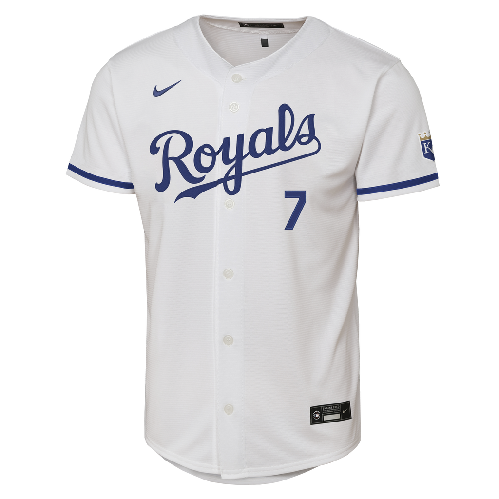 Youth Kansas City Royals Bobby Witt Jr. Nike White Home Stadium Jersey - 3