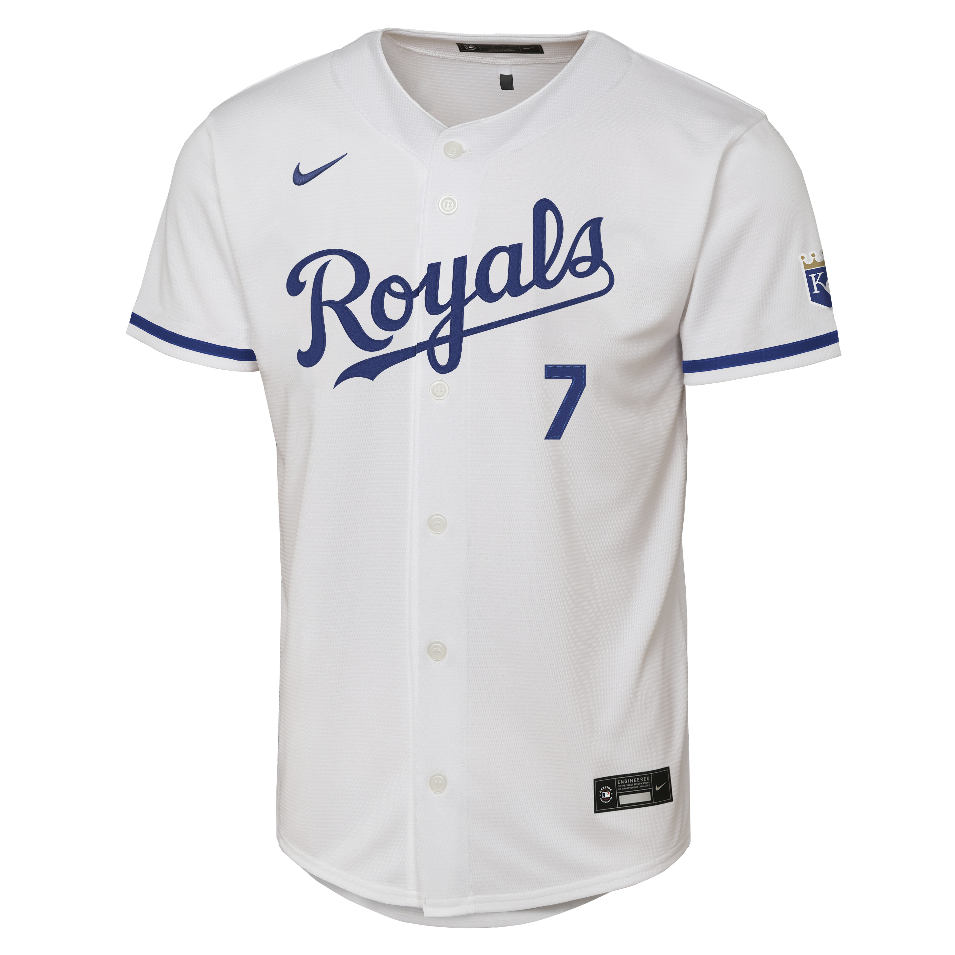 Youth Kansas City Royals Bobby Witt Jr. Nike White Home Stadium Jersey - 3