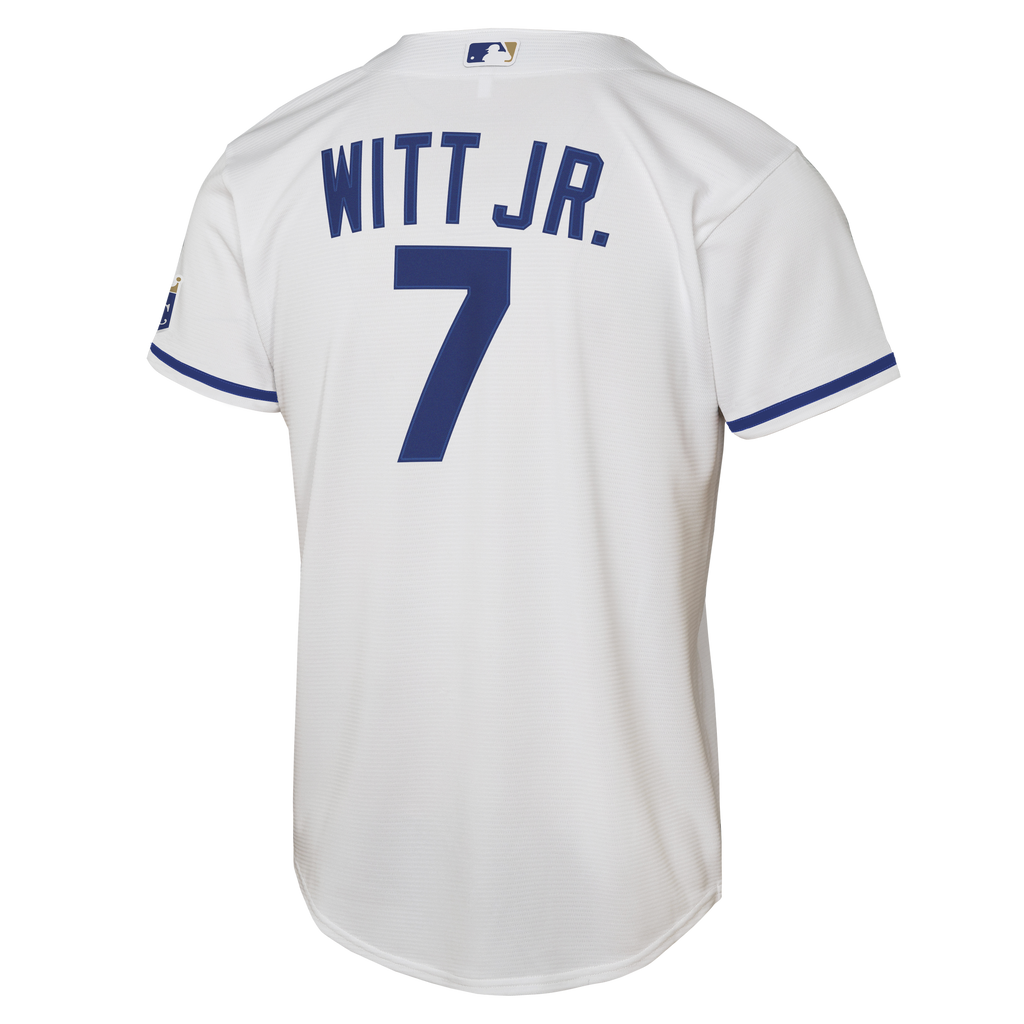 Youth Kansas City Royals Bobby Witt Jr. Nike White Home Stadium Jersey - 4