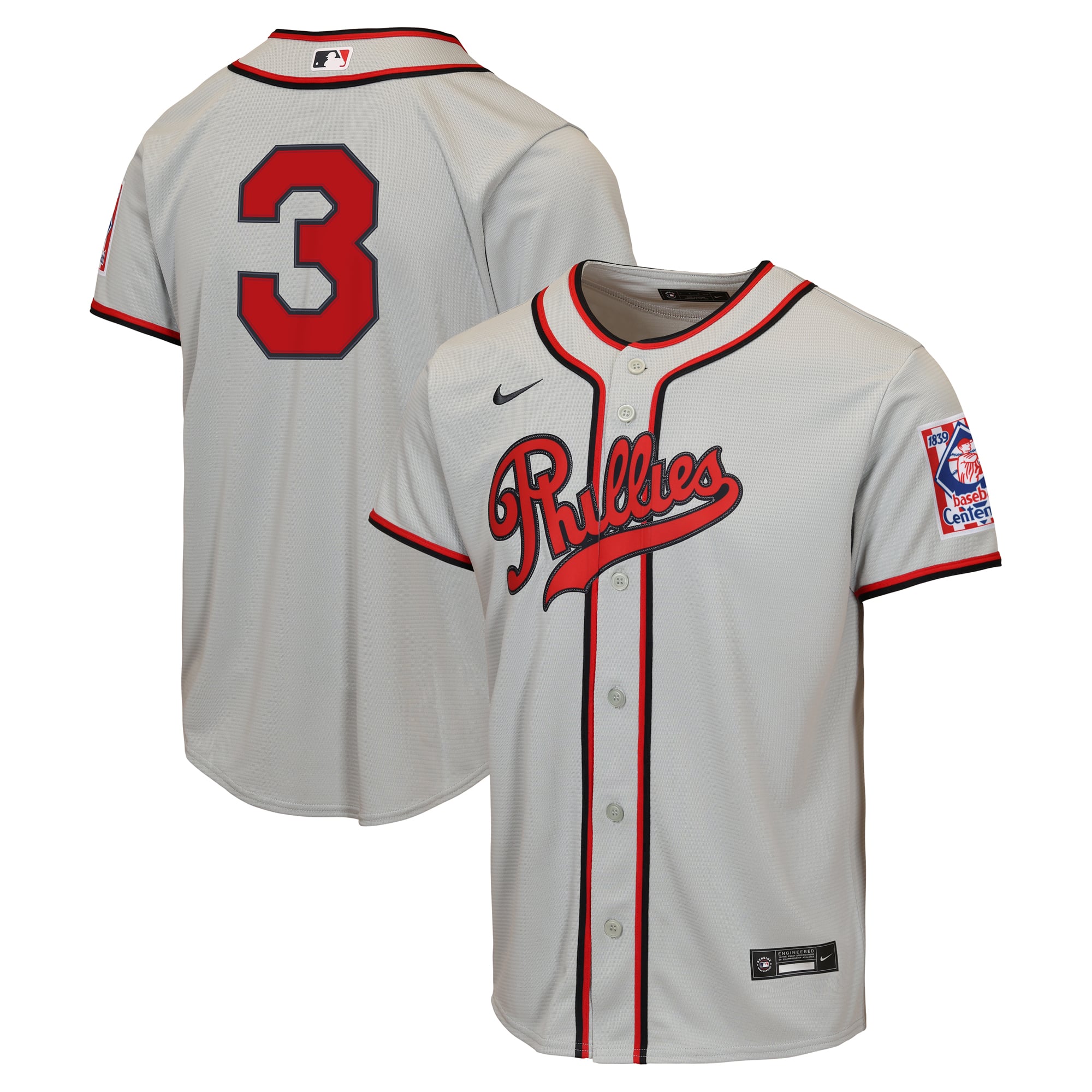 Youth Philadelphia Phillies Bryce Harper Nike Gray 2026 Field of Dreams Replica Jersey - 2