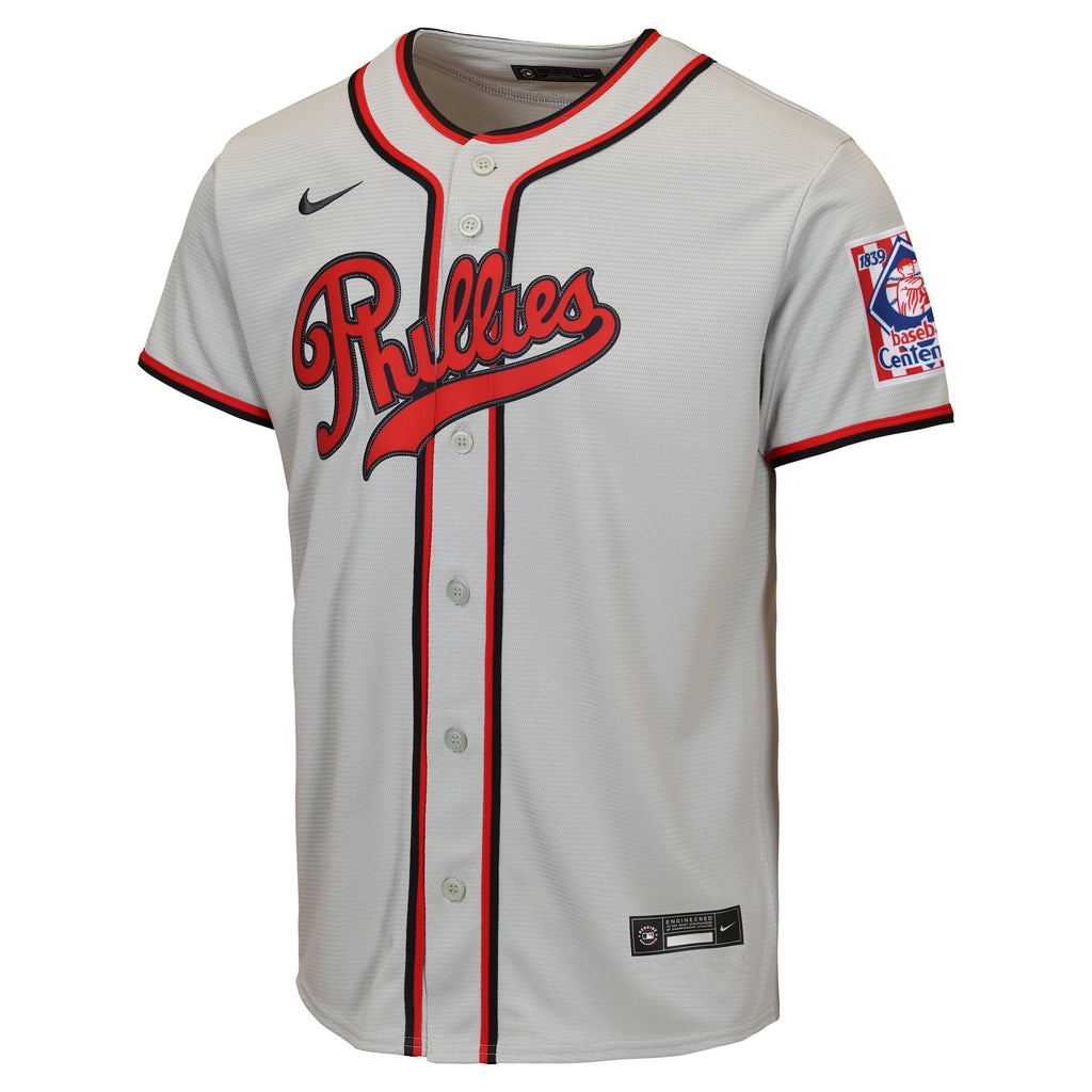 Youth Philadelphia Phillies Bryce Harper Nike Gray 2026 Field of Dreams Replica Jersey - 3