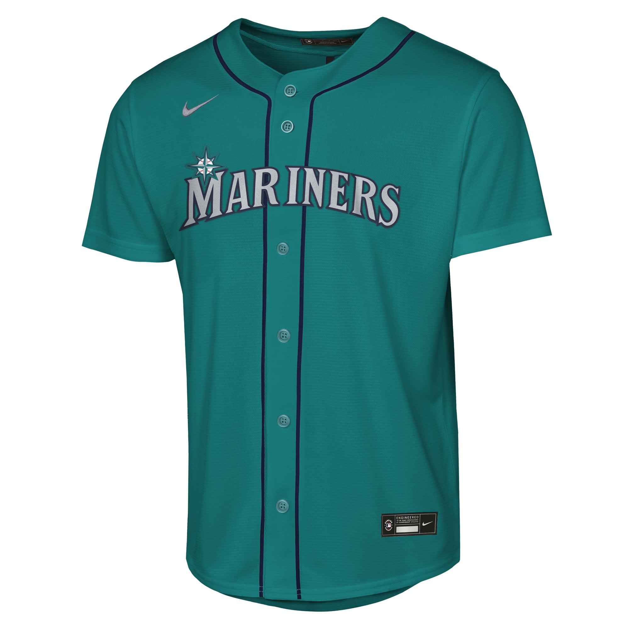 Youth Seattle Mariners Cal Raleigh Nike Teal Alternate Replica Jersey - 3