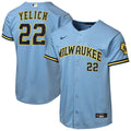 Youth Milwaukee Brewers Christian Yelich Nike Powder Blue Road Stadium Jersey