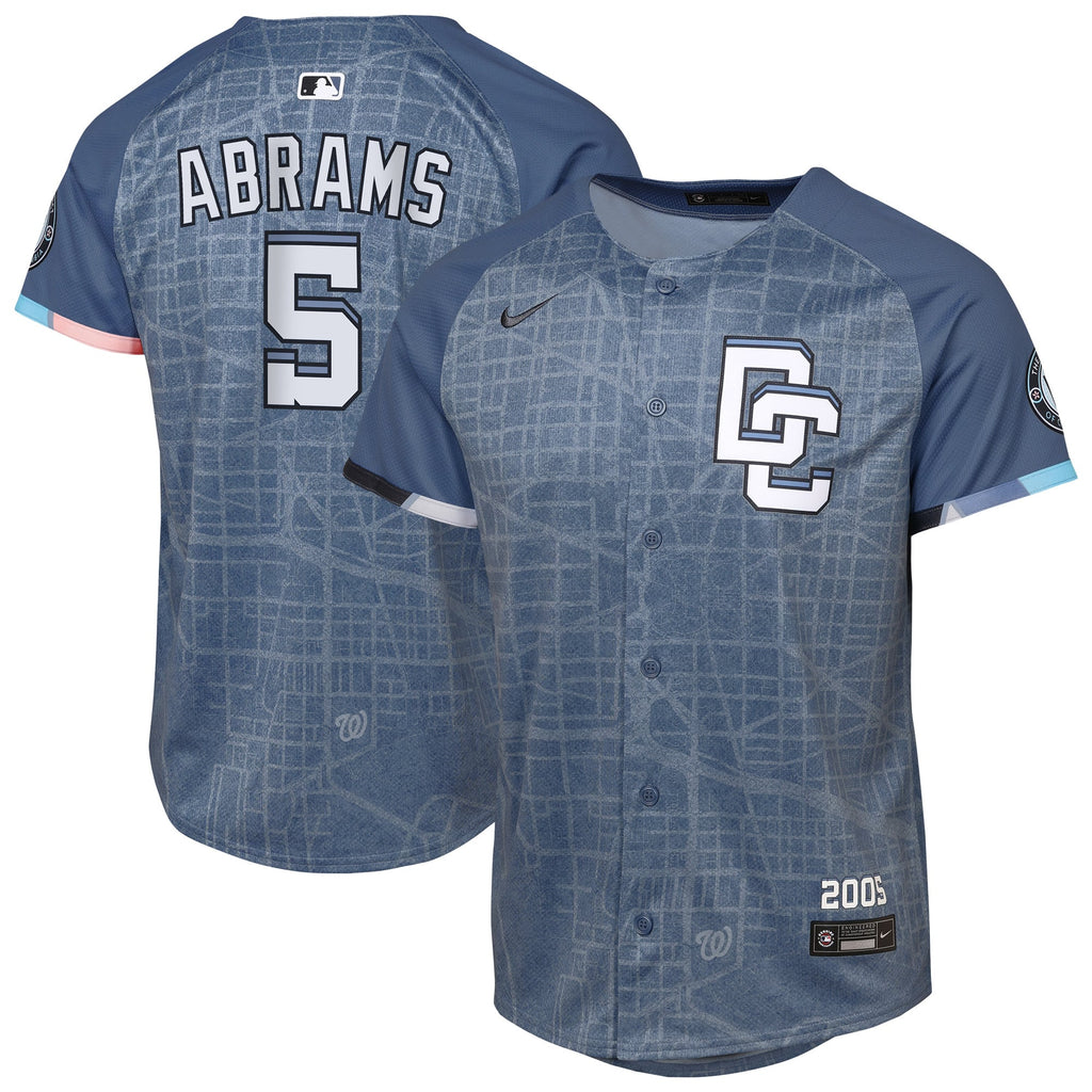 Youth Washington Nationals CJ Abrams Nike Blue 2025 City Connect Limited Player Jersey - 2