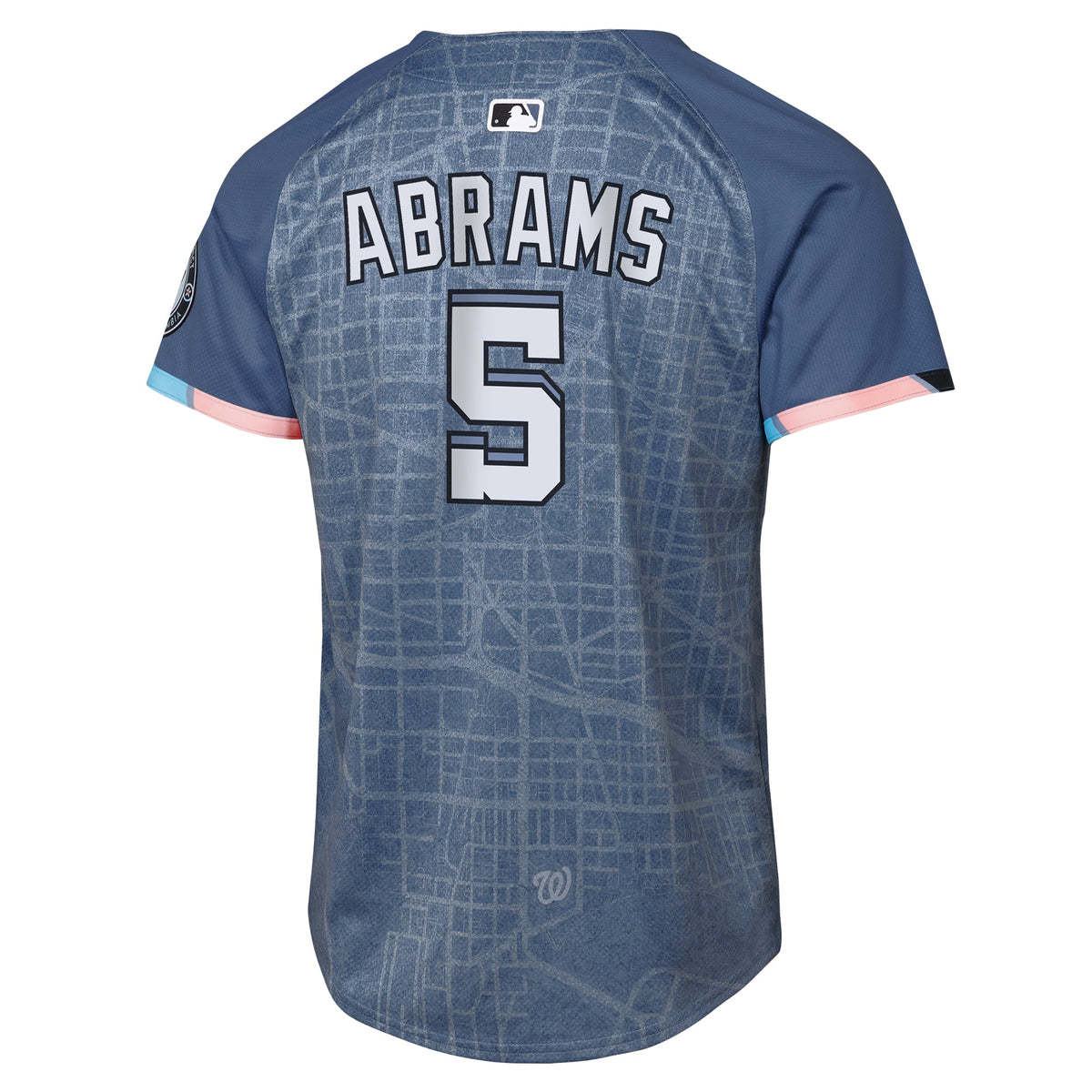 Youth Washington Nationals CJ Abrams Nike Blue 2025 City Connect Limited Player Jersey - 4