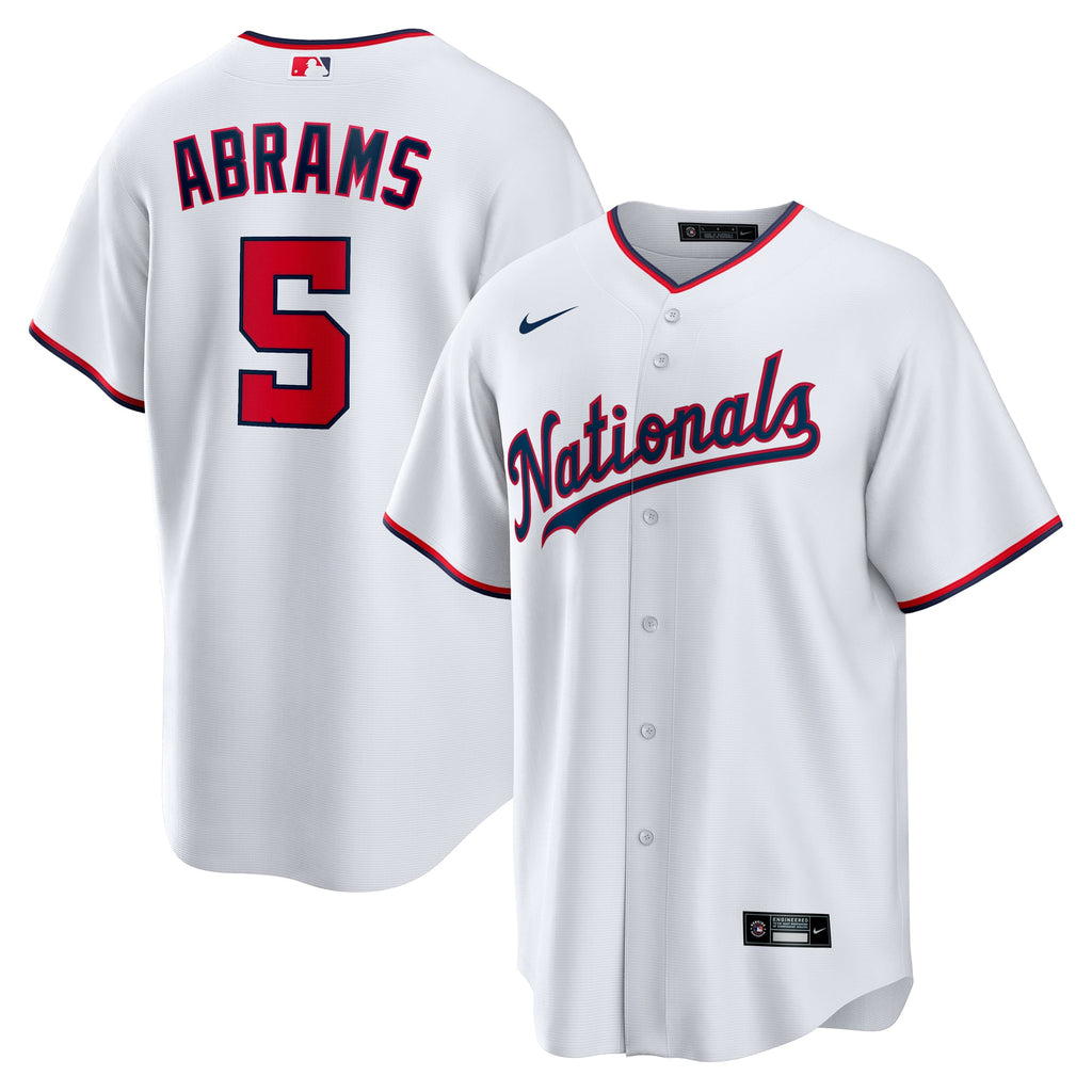 Youth Washington Nationals CJ Abrams Nike White Home Replica Player Jersey - 2