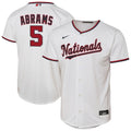 Youth Washington Nationals CJ Abrams Nike White Home Replica Player Jersey