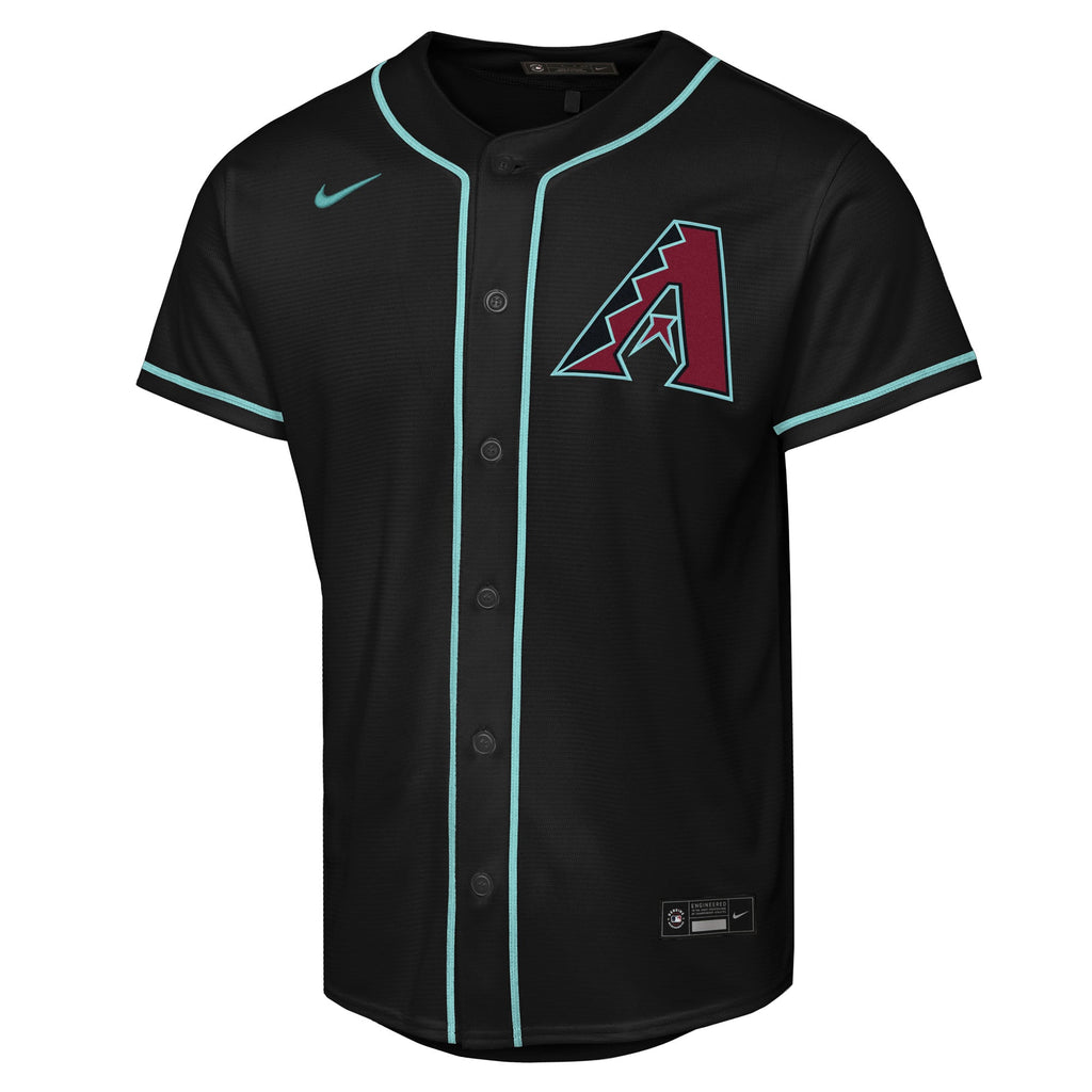 Youth Arizona Diamondbacks Corbin Carroll Nike Black Alternate Replica Jersey - 3