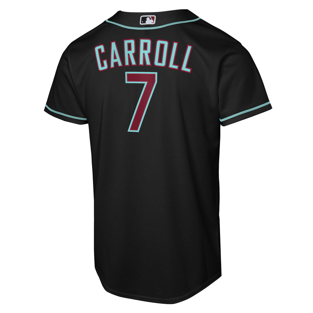 Youth Arizona Diamondbacks Corbin Carroll Nike Black Alternate Replica Jersey - 4