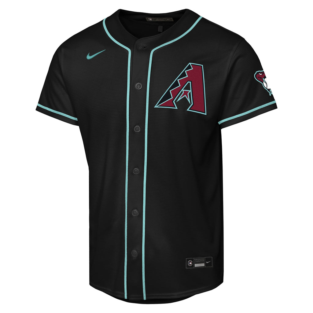 Youth Arizona Diamondbacks Corbin Carroll Nike Black Alternate Stadium Jersey - 3