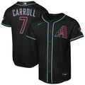 Youth Arizona Diamondbacks Corbin Carroll Nike Black Alternate Stadium Jersey