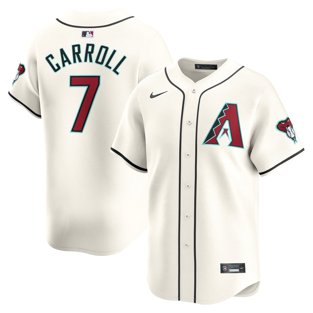 Youth Arizona Diamondbacks Corbin Carroll Nike White Home Limited Player Jersey - 2