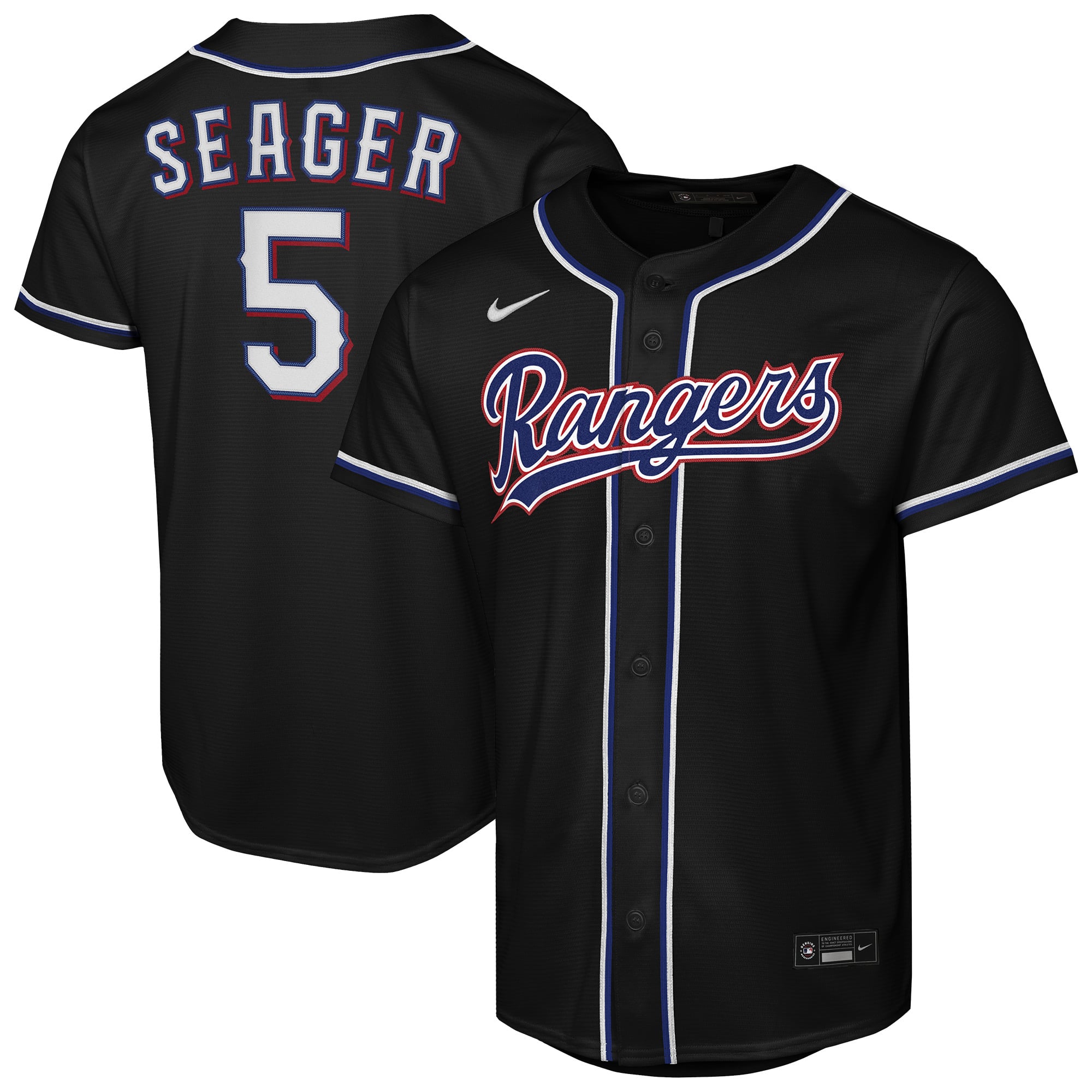 Youth Texas Rangers Corey Seager Nike Black Fashion Replica Player Jersey