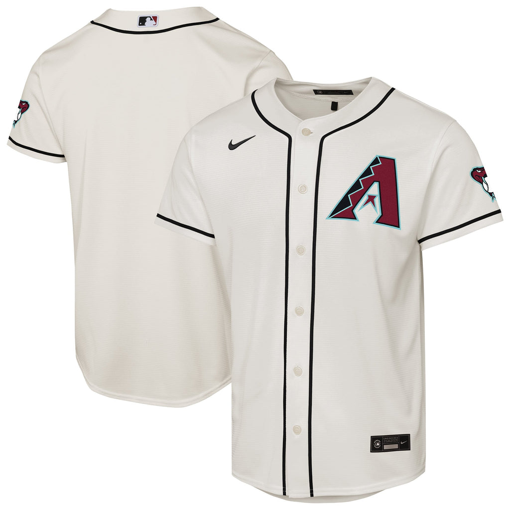 Youth Arizona Diamondbacks Nike Cream Home Stadium Jersey - 2