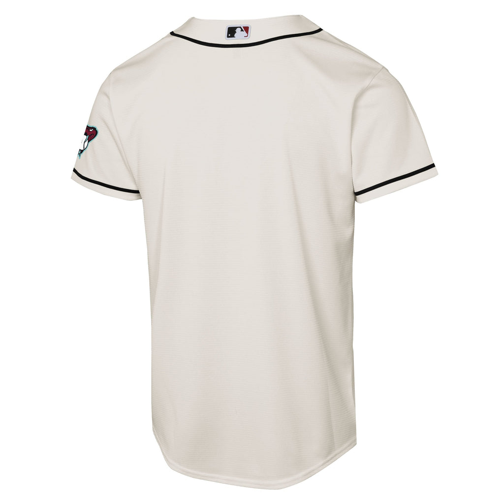 Youth Arizona Diamondbacks Nike Cream Home Stadium Jersey - 4