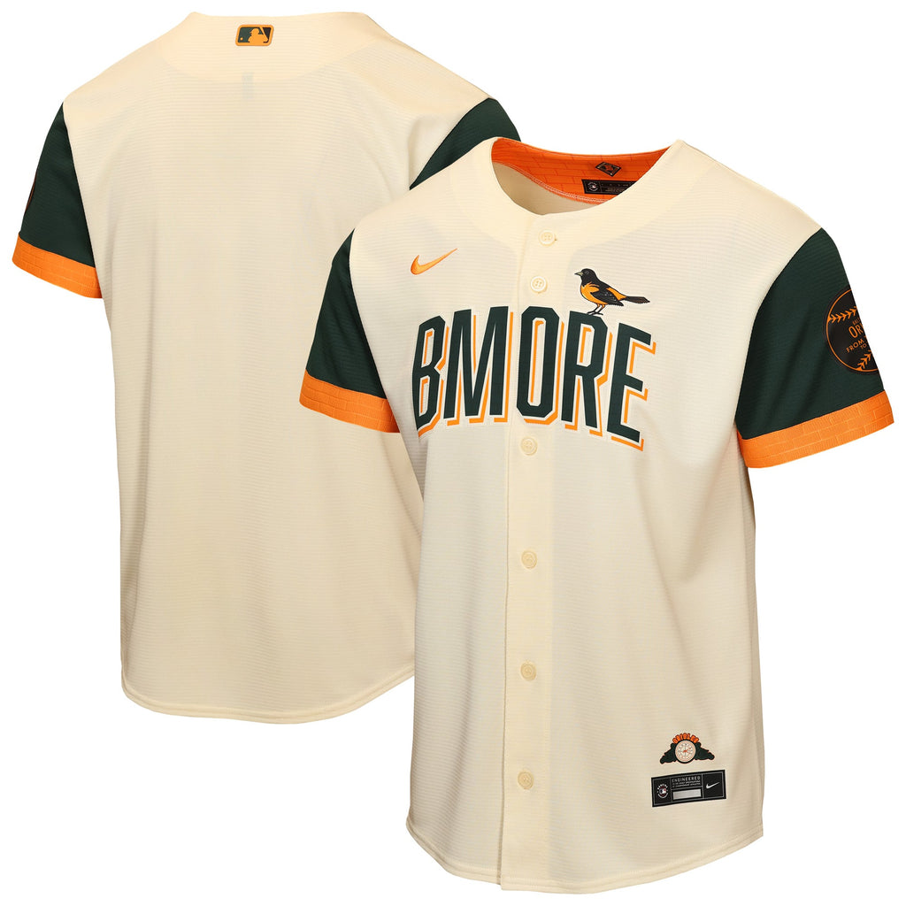 Youth Baltimore Orioles Nike Cream 2026 City Connect Stadium Jersey