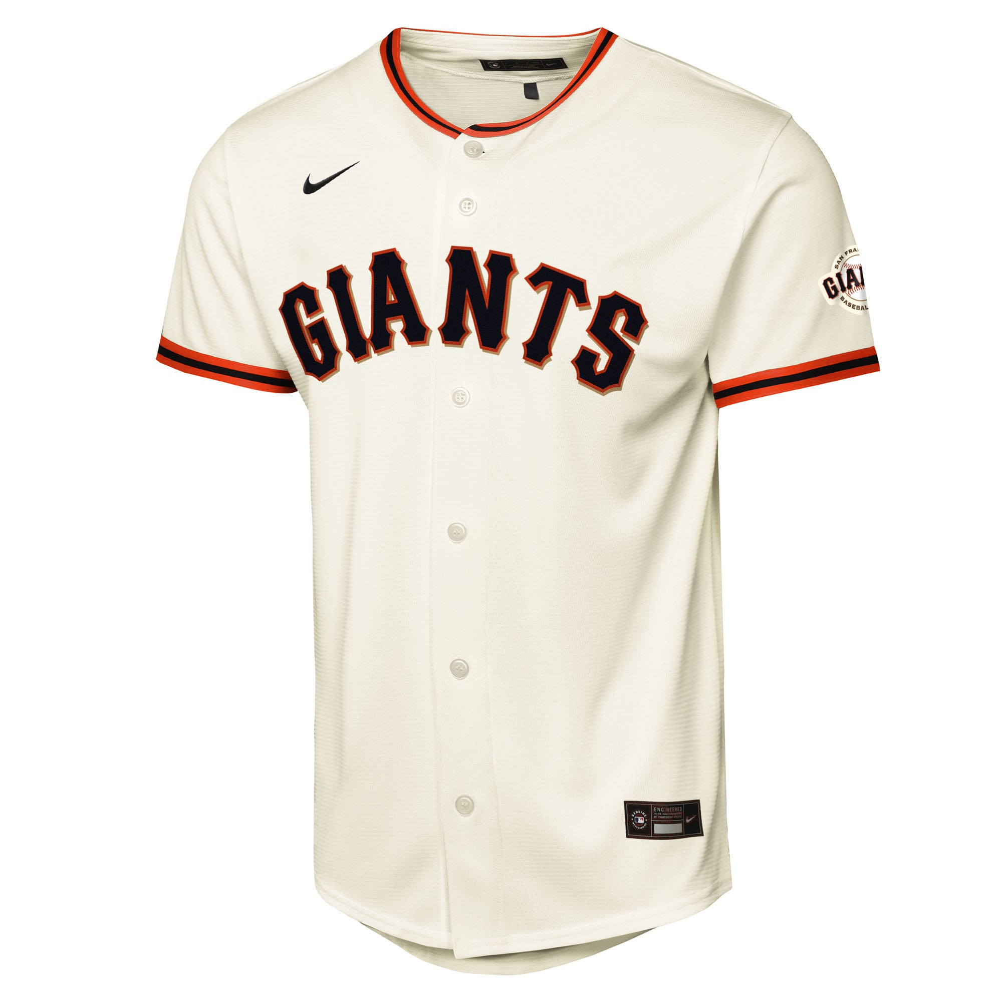 Youth San Francisco Giants Nike Cream Home Stadium Jersey - 3