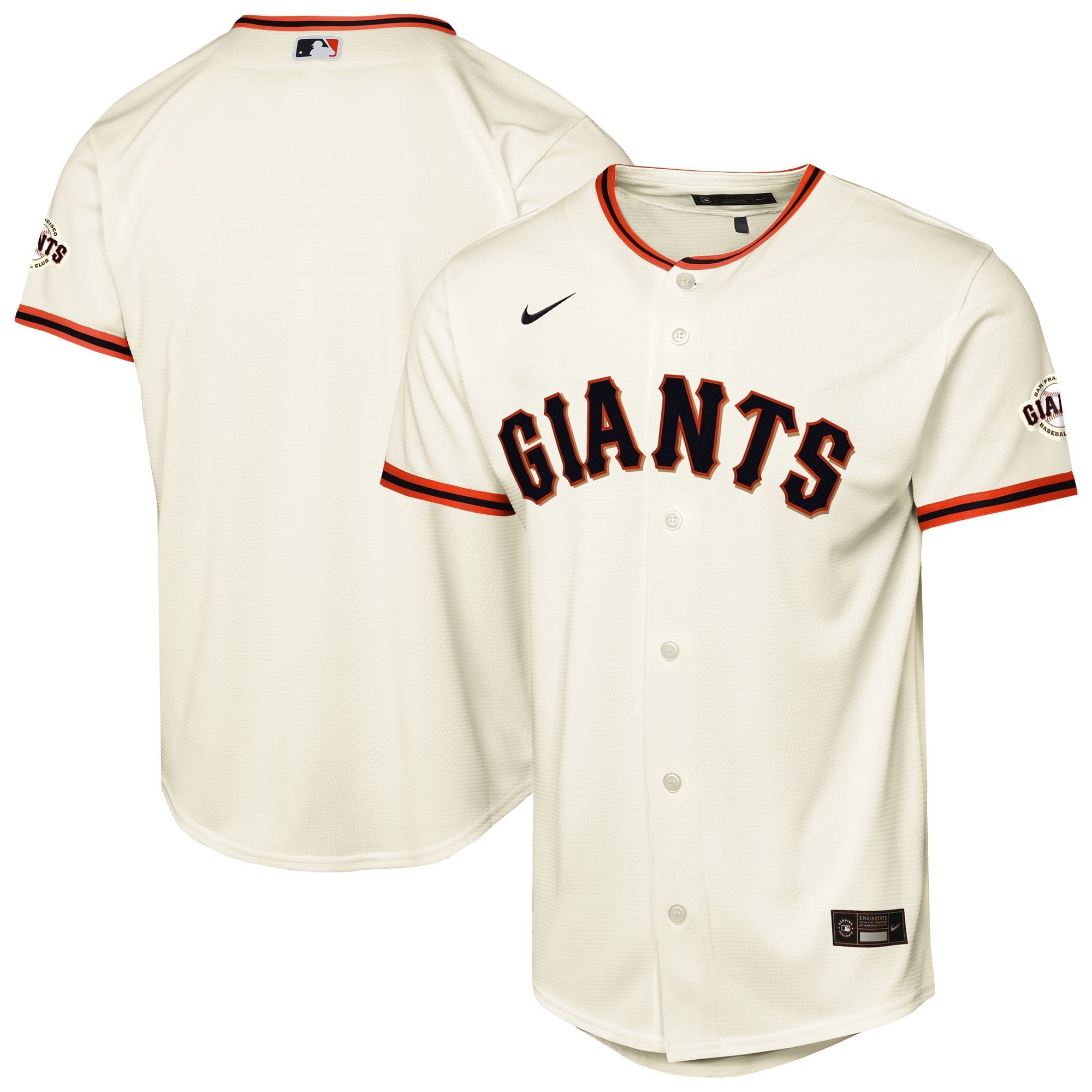 Youth San Francisco Giants Nike Cream Home Stadium Jersey