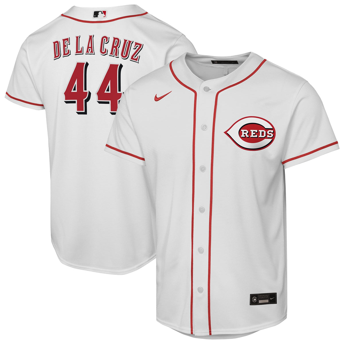 Youth Cincinnati Reds Elly De La Cruz Nike White Home Replica Player Jersey - 2