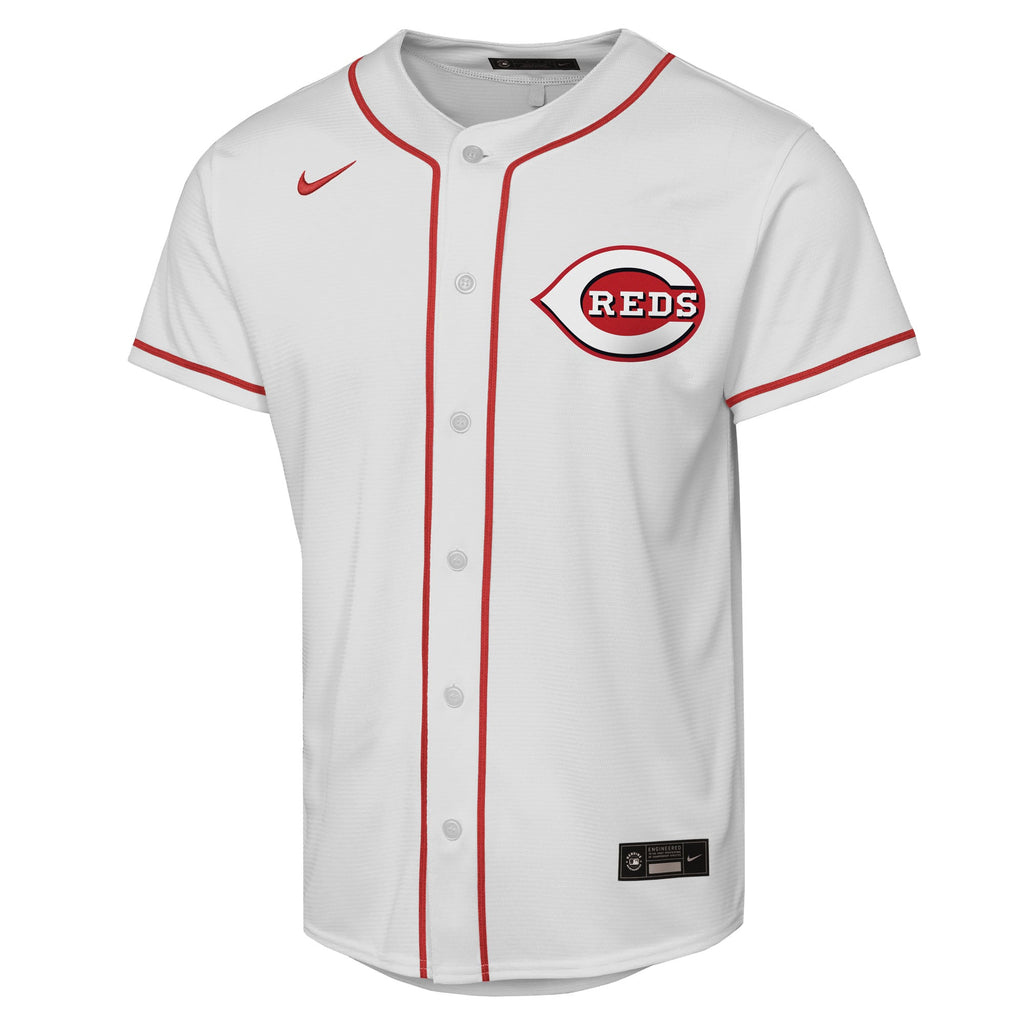 Youth Cincinnati Reds Elly De La Cruz Nike White Home Replica Player Jersey - 3