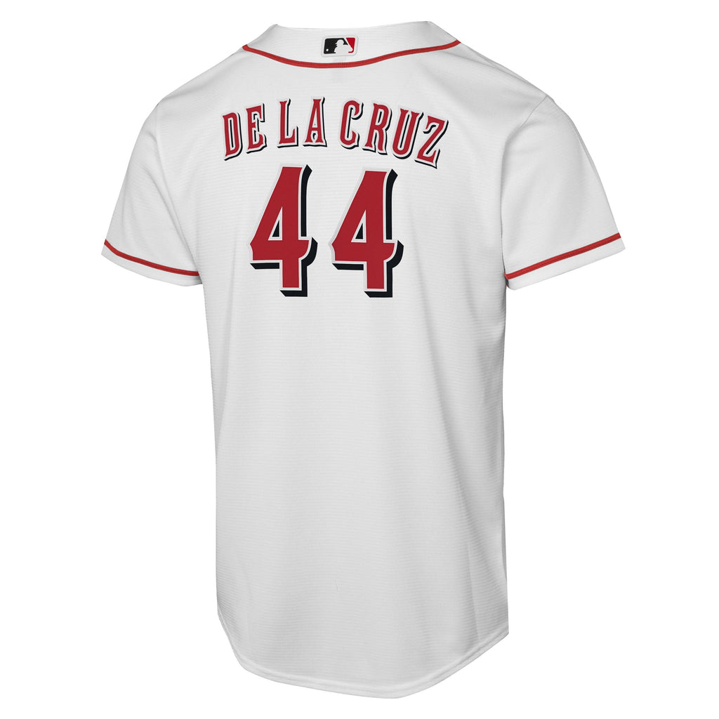Youth Cincinnati Reds Elly De La Cruz Nike White Home Replica Player Jersey - 4
