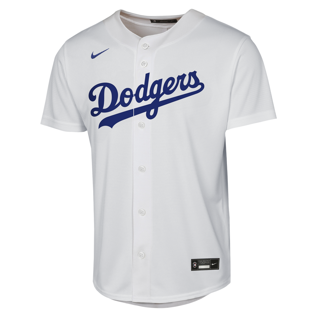 Youth Los Angeles Dodgers Enrique Hernández Nike White Home Baseline Jersey - 3