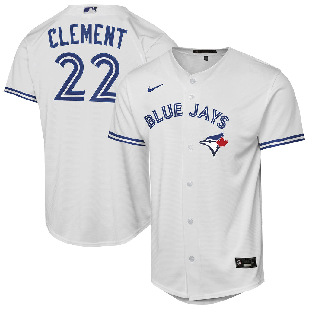Youth Toronto Blue Jays Ernie Clement Nike White Home Baseline Jersey - 2