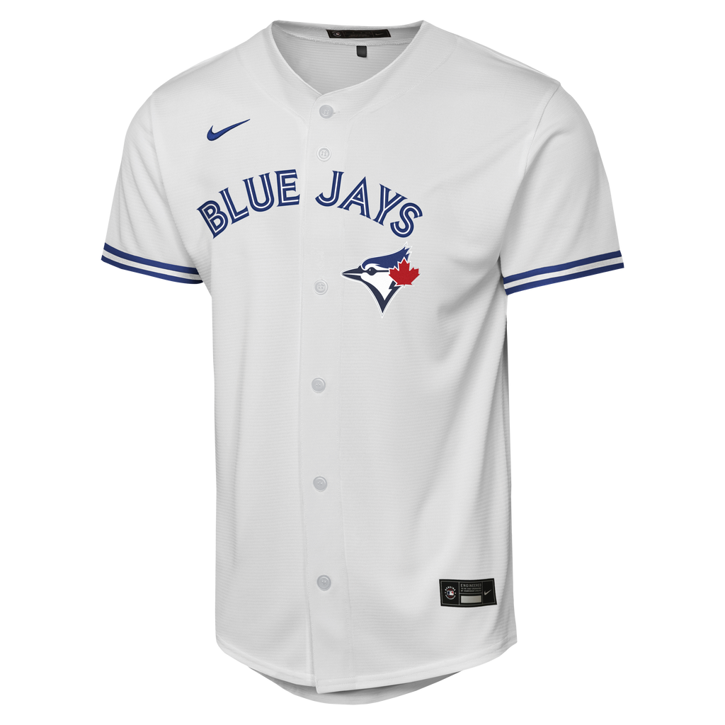 Youth Toronto Blue Jays Ernie Clement Nike White Home Baseline Jersey - 3